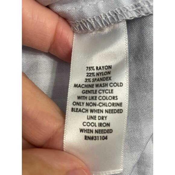 Crown & Ivy Mini Skirt Skort Womens 12 Blue Gingham Wrap Tie Preppy Summer - Picture 7 of 10